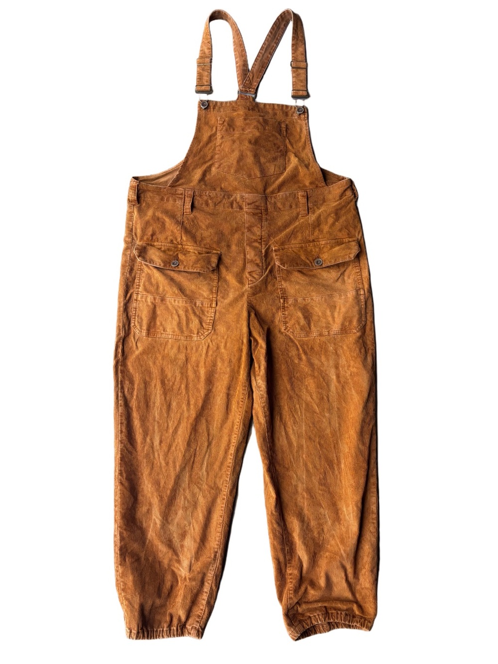 We The Free Iris Orange Brown Corduroy Utility Overalls Cargo Dungarees L - Picture 3 of 11